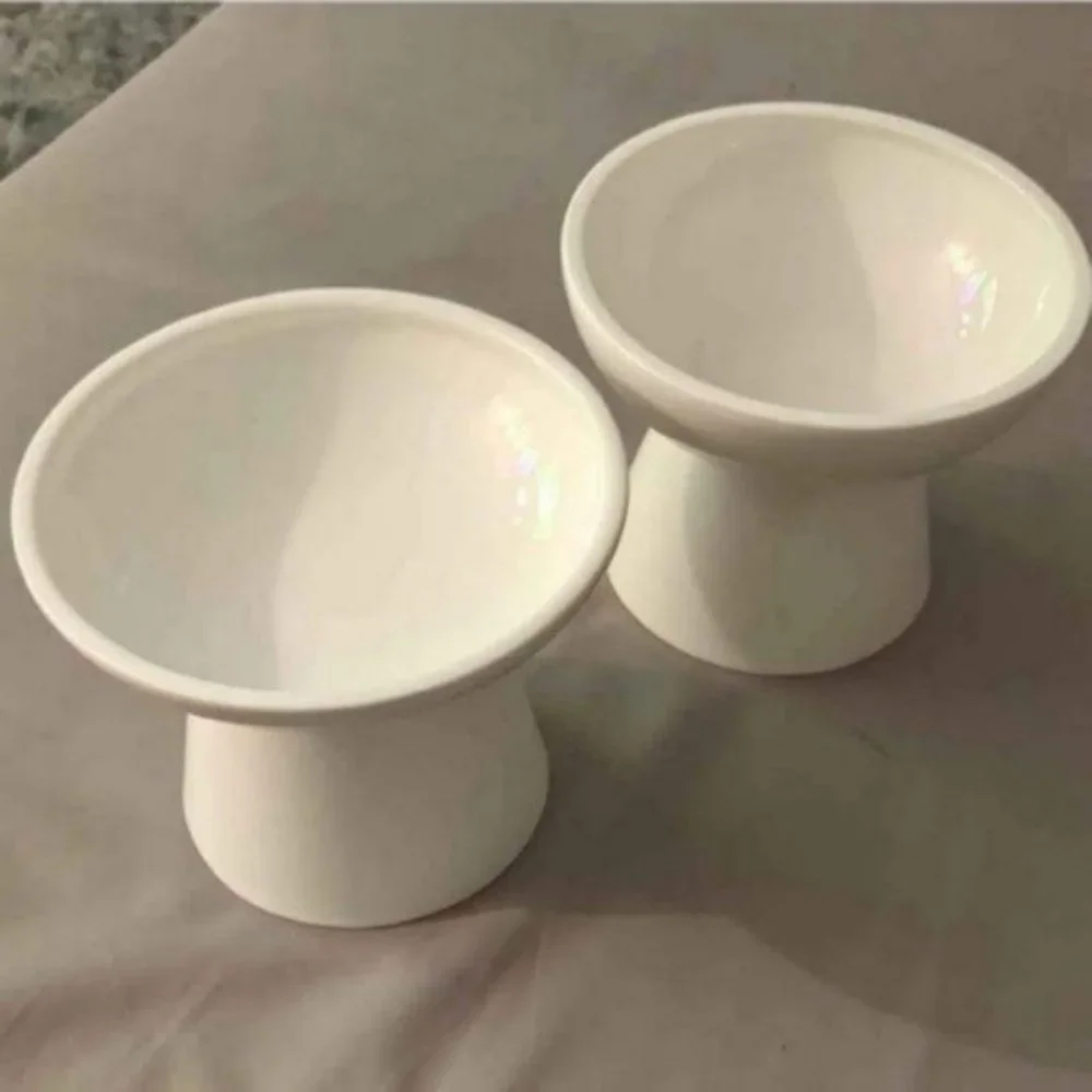 *LAST SET* Elevated Ceramic Cat or Dog Food and Water Bowl - New
